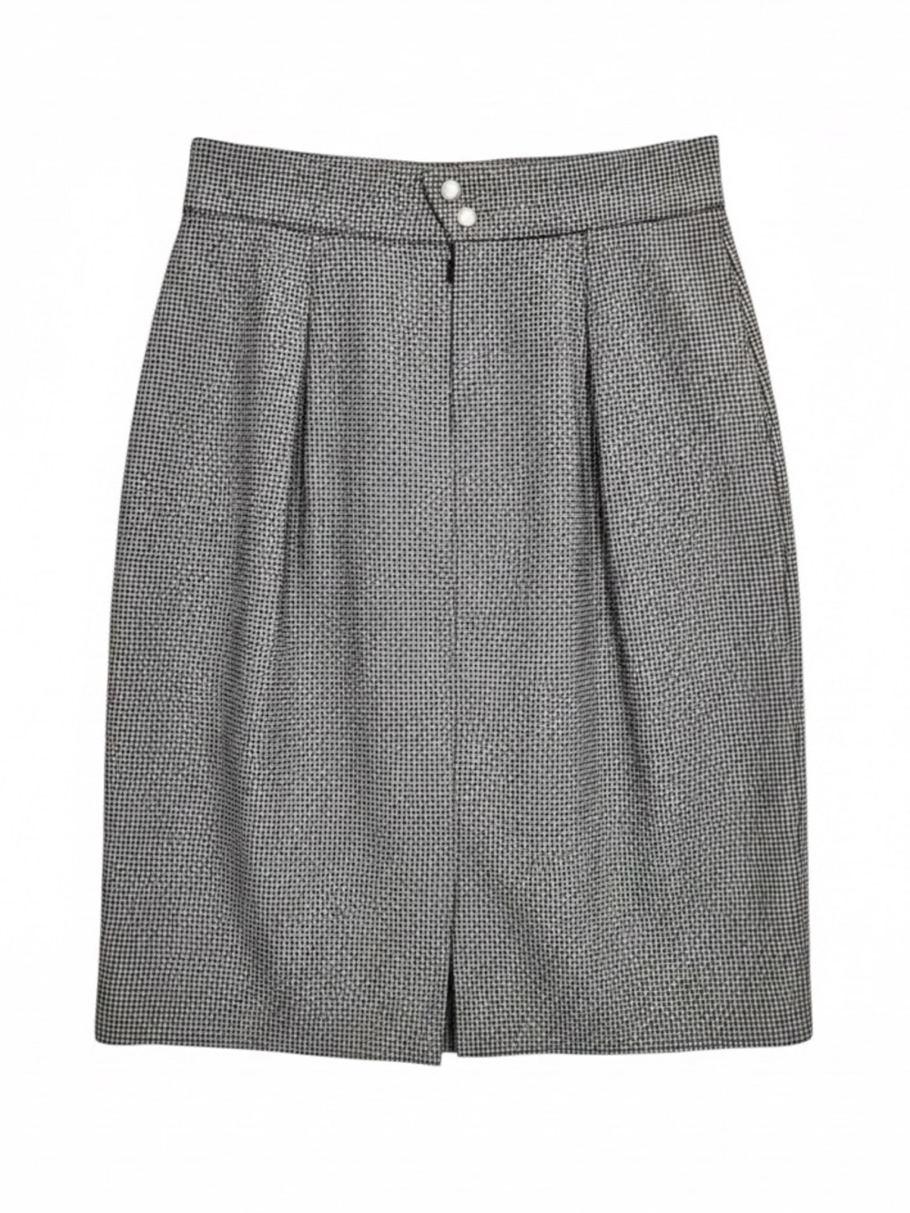 Mugler 100% Wool Houndstooth Pencil Skirt | Made in France | Designer | Size 4